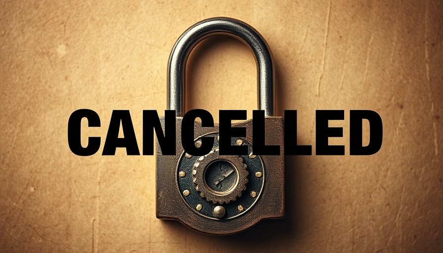 Rustic padlock with 'CANCELED' marking, symbolizing subscription end.