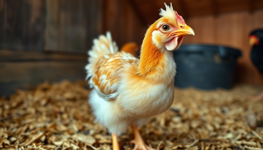 Young Easter Egger chicken in indoor coop, Backyard Poultry Farming Basics.