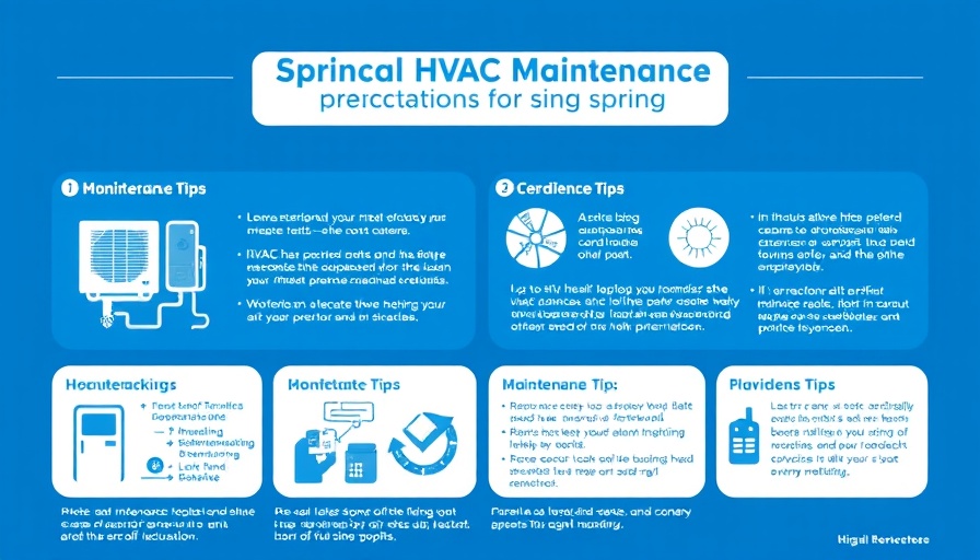 Detailed infographic on Spring HVAC Maintenance Tips with essential practices.