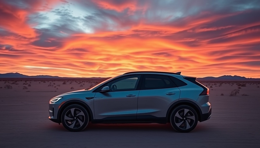 Sleek VW SUV in desert at sunset, VW emissions scandal verdict context.