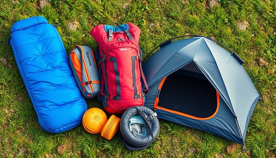 REI Anniversary Sale Deals 2025 outdoor gear collage with sleeping bag, backpack, and tent.