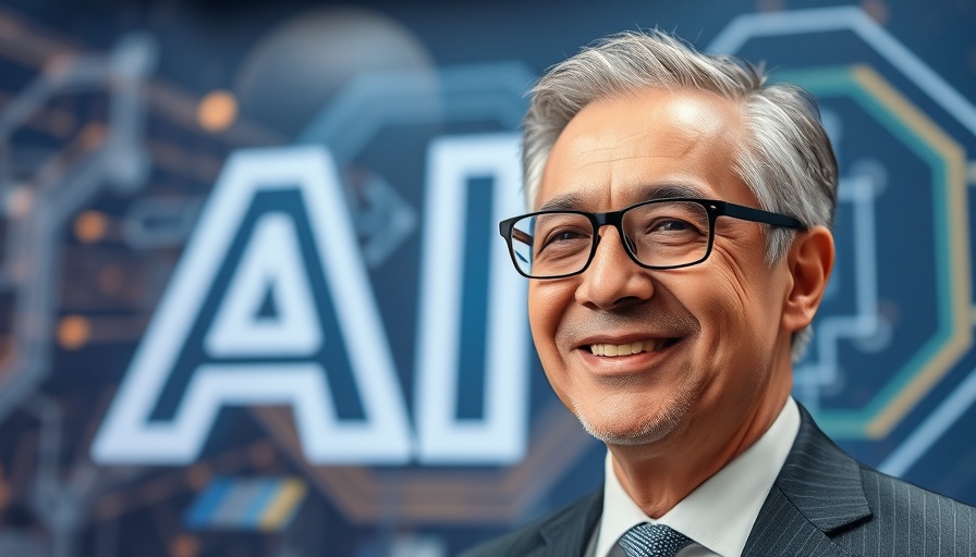 Professional portrait in AI sector, modern business setting.