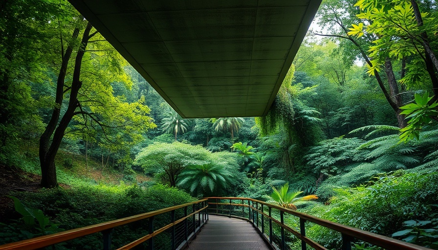 Wildlife underpass reducing road deaths, green landscape