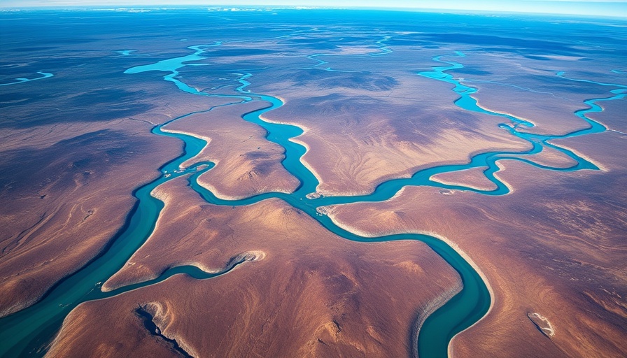 Aerial view of Alaska wildlands, highlighting vast rivers and tundra.