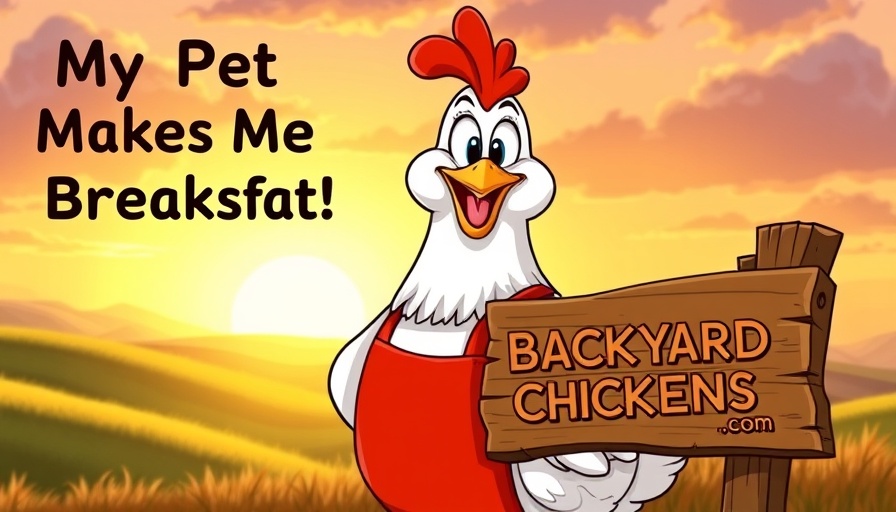 TudyBOT Avian Health Management cartoon chicken with apron and text.