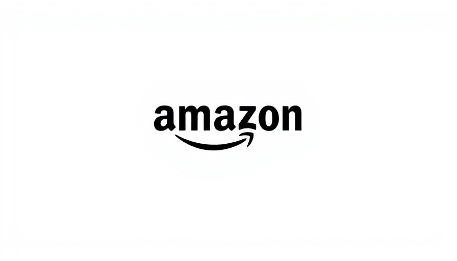 Amazon logo on a plain white background, minimalistic style.