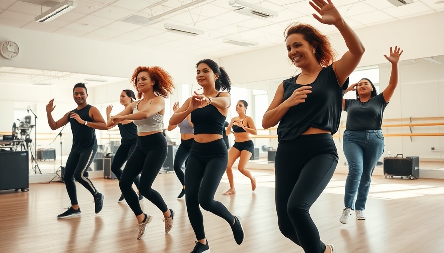 Dancers rehearsing for Back to the Future: The Musical on Royal Caribbean