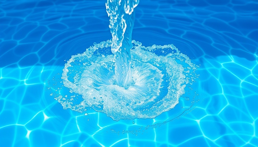 Swimming pool water jet creating dynamic flow, fixing pool pressure issues.
