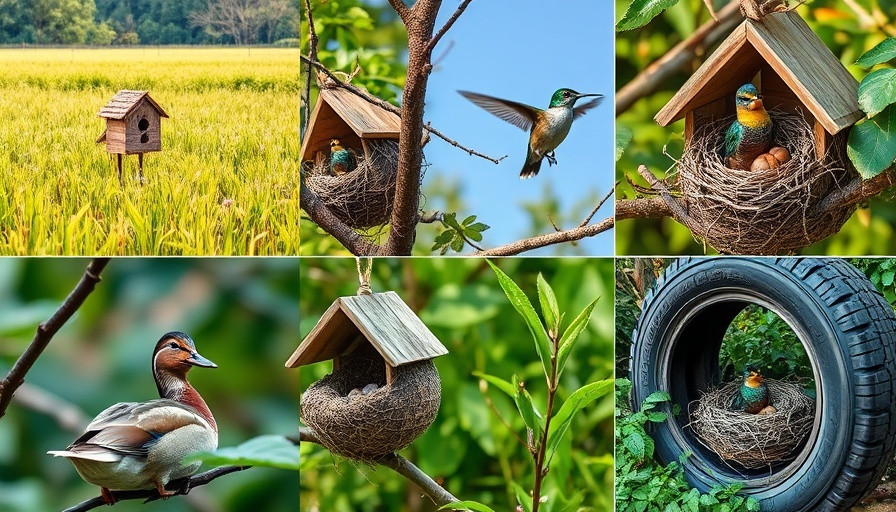 Birds nesting in June showcasing different habitats