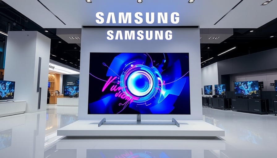 Samsung Vision AI televisions displayed in a modern electronics store.