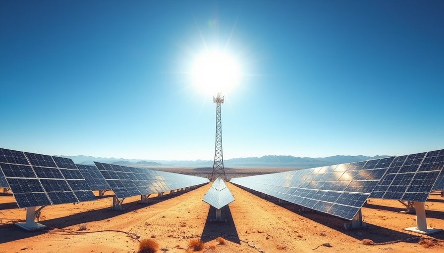 Solar power plant meeting global energy demand record 2024, vibrant reflection.