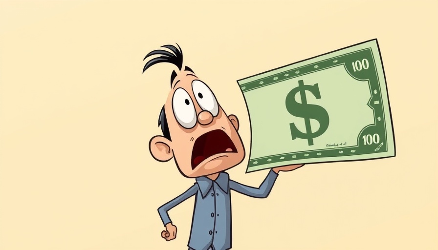Cartoon figure reaching for dollar bill, AI agents in business