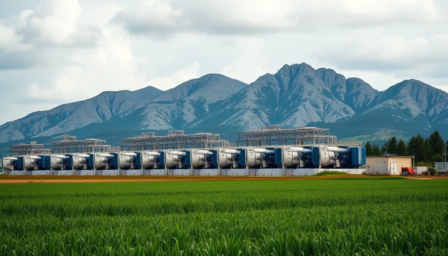 Natural gas generators at Memphis data center in field setting.
