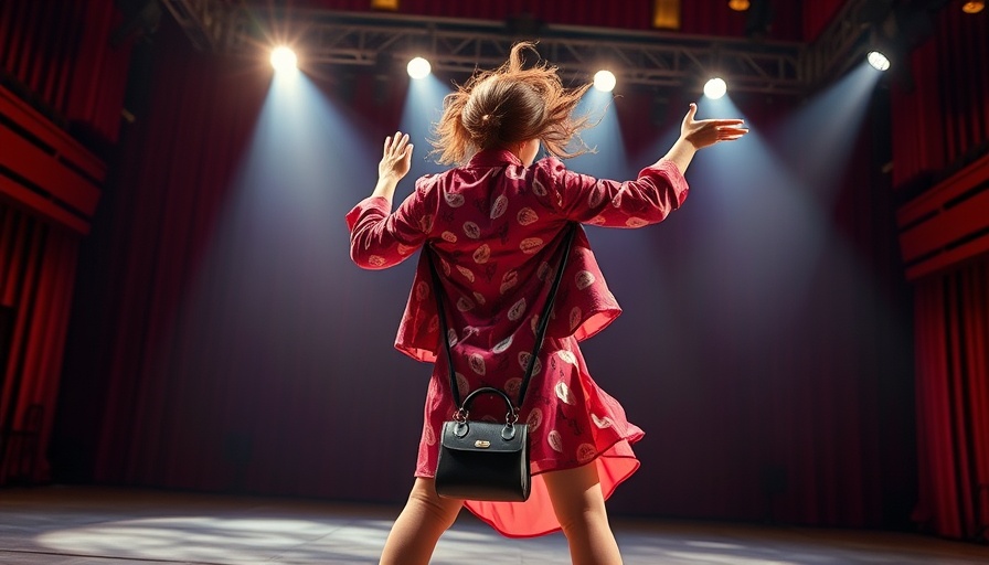 Dramatic quick-change theatre performance with vibrant lighting.