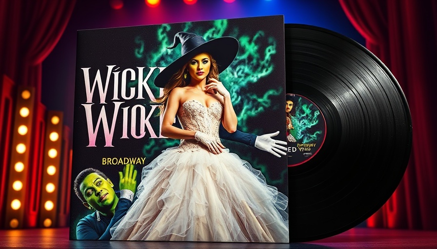 Wicked Original Broadway Cast Recording vinyl cover, colorful and dramatic.