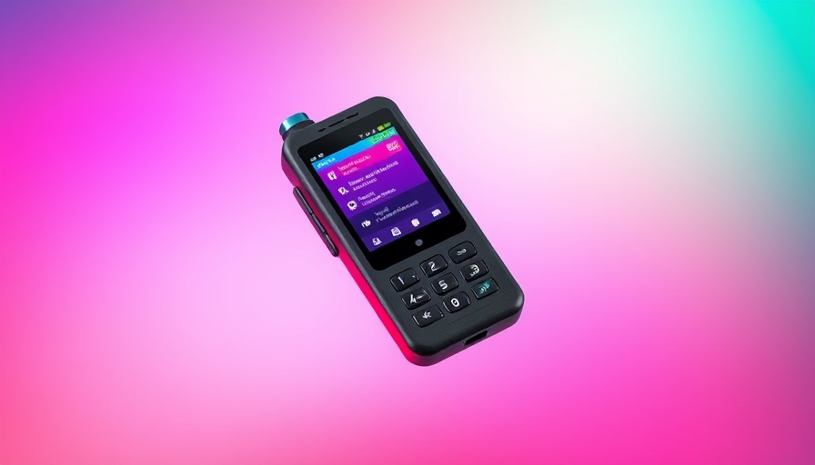 Timekettle T1 handheld translator with bright gradient background