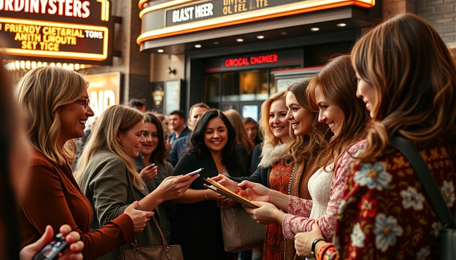Actresses signing autographs at a theater event.