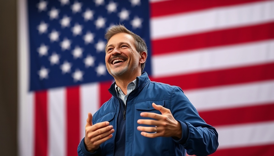 Person speaking in front of an American flag backdrop, SpaceX xAI Investment.