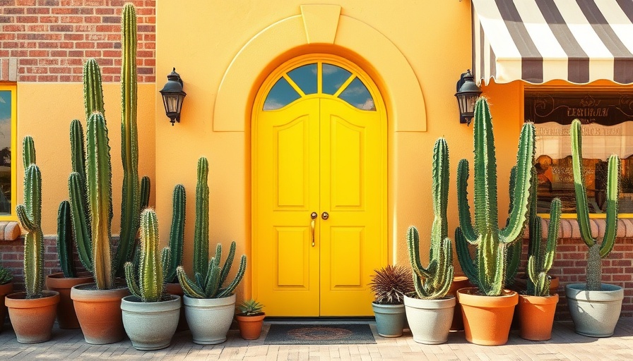 Charming arched door with cacti on a family vacation to Dallas.