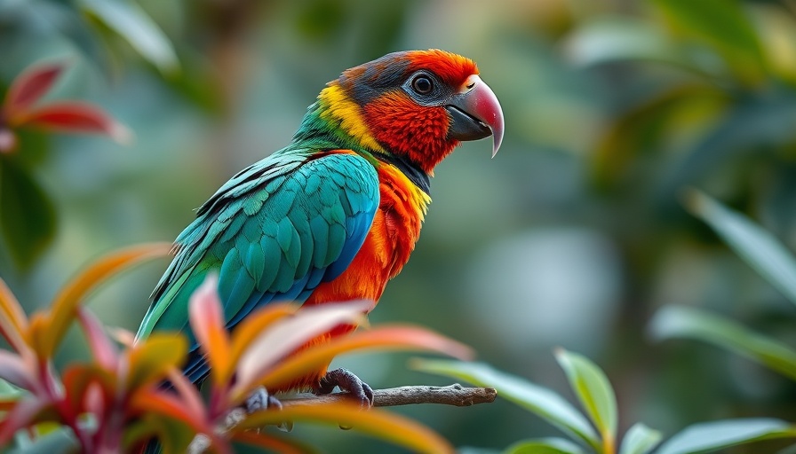 Amazon bird amidst foliage during seasonal flooding