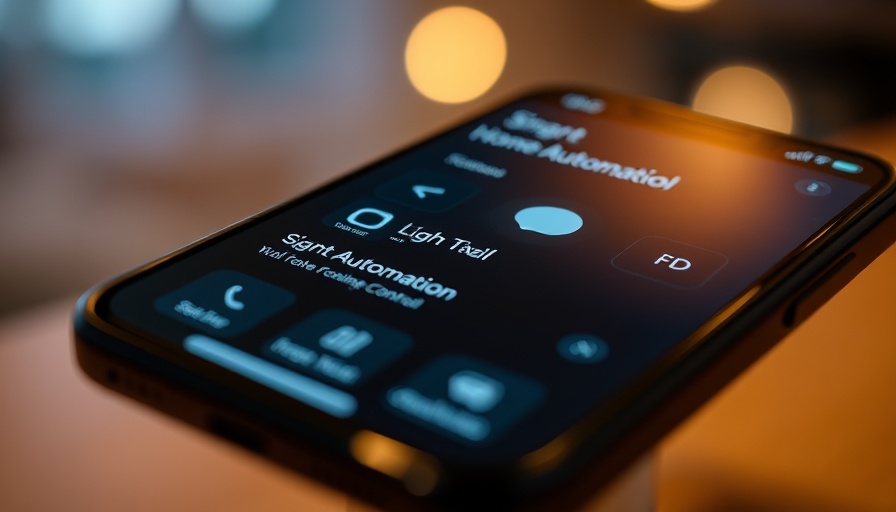 Smartphone showing smart home automation app interface for light control.