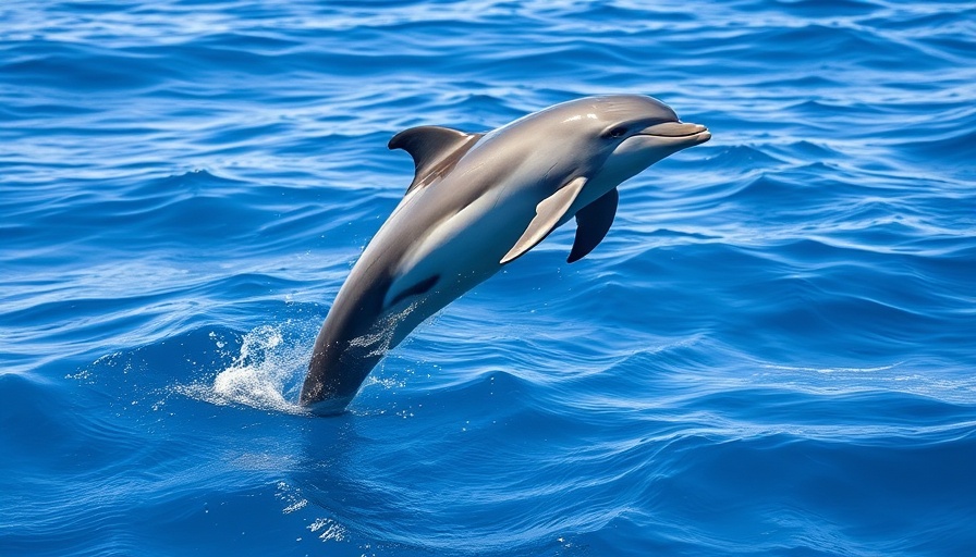 Bottlenose dolphin leaps above the ocean, symbolizing legal personhood.