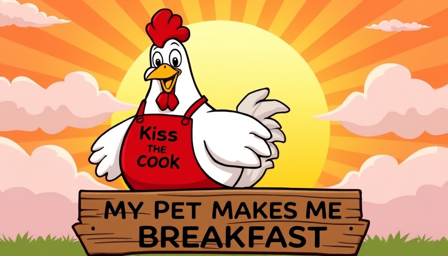 Integrating a single duck into a cartoon chicken design, vibrant and cheerful.