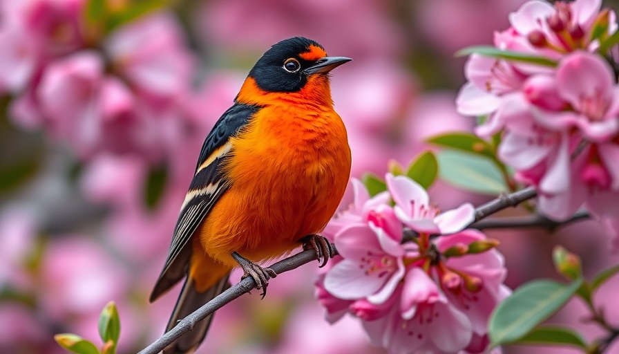 Vibrant oriole bird in Swakane Canyon Birdwatching setting.