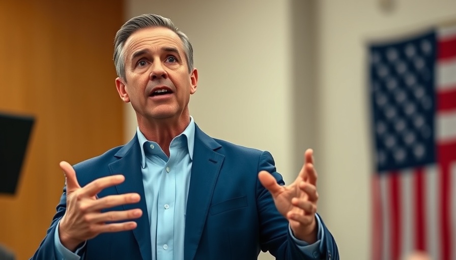 Business professional discussing open-weight models at a conference.