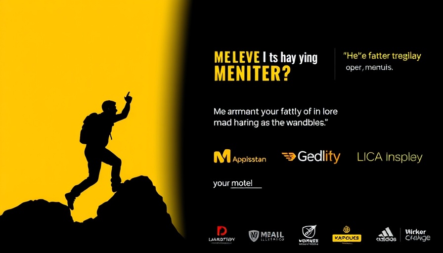 2025 Mentor of the Year Award poster, people silhouette, bold design.