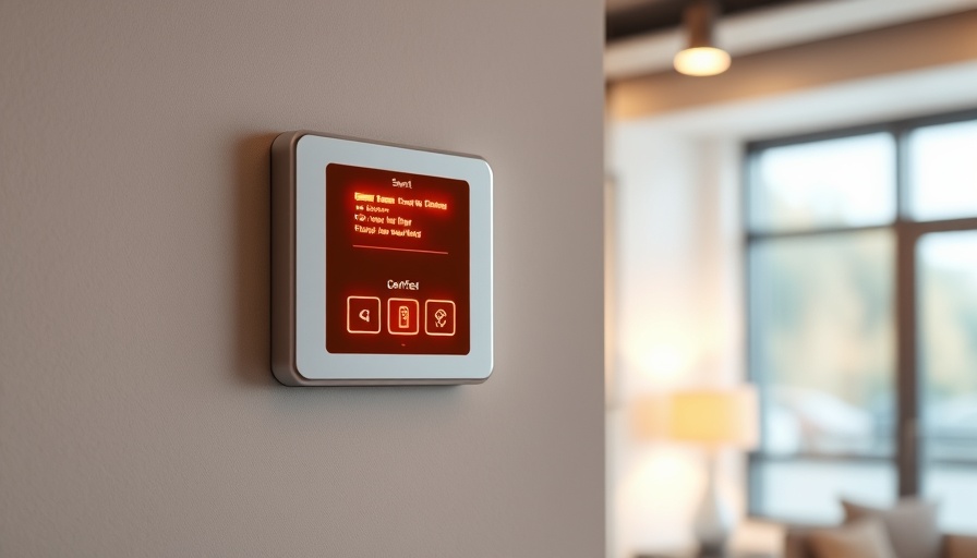 Futuristic smart switch in modern living room with ambient lighting