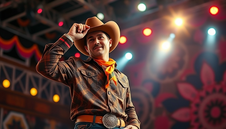 Performing cowboy at Dirty Rotten Scoundrels Stratford Festival 2025