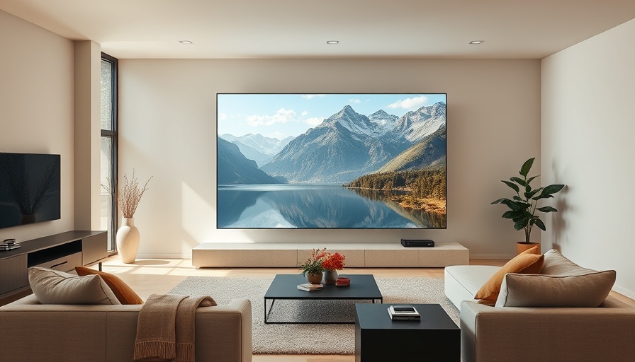 Samsung 115-Inch QN90F 4K TV in modern living room with scenic display