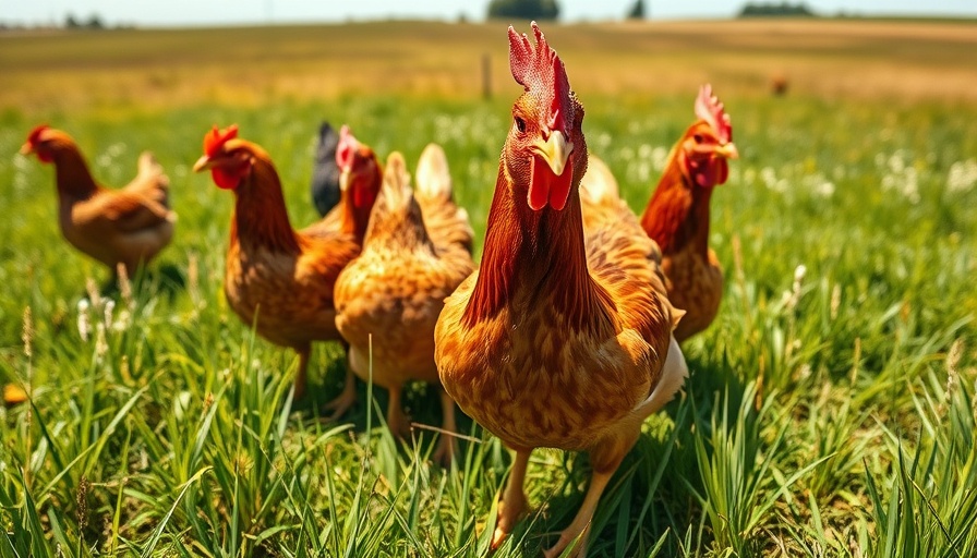 Chickens grazing highlighting avian influenza risk in the UK