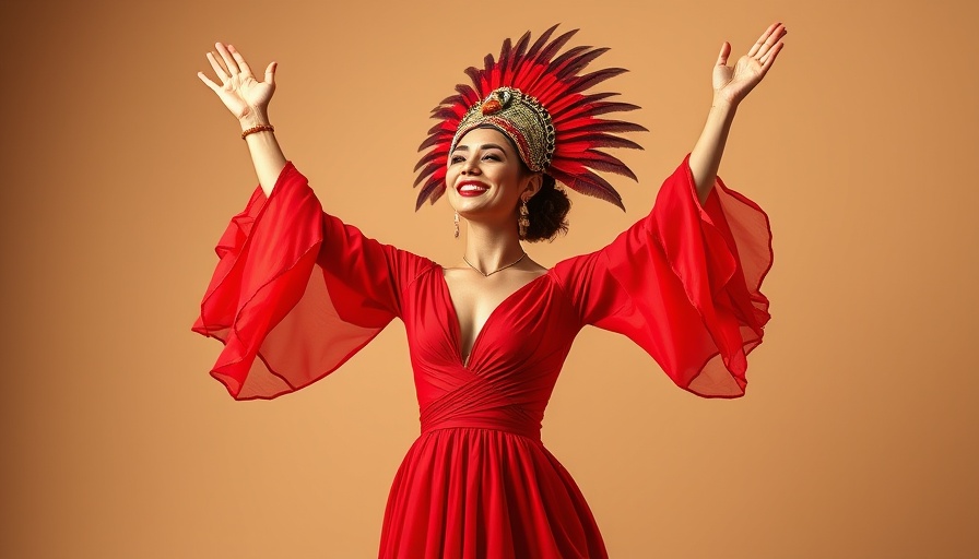 Hello Dolly character in elaborate red dress closes Musical Theatre West season.