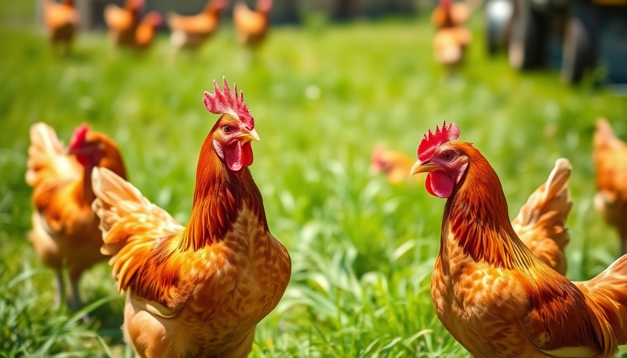 Red-brown hens in farm, capturing avian influenza vigilance.