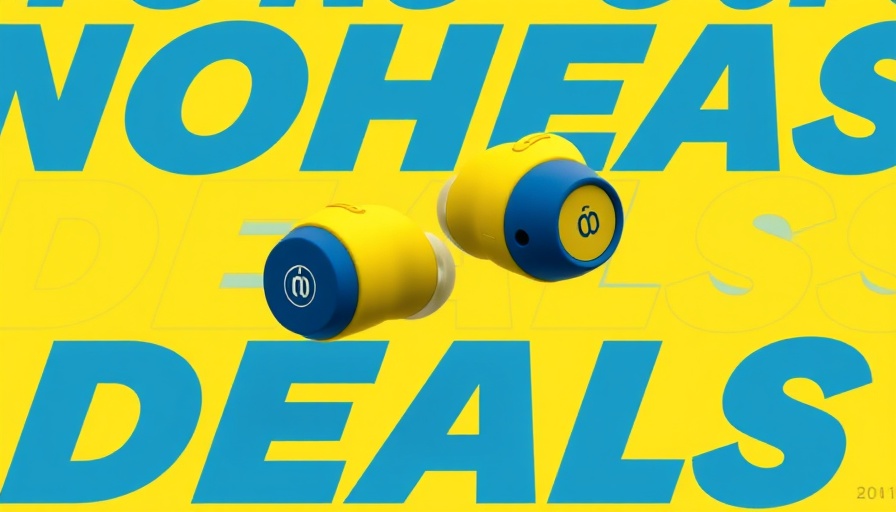 Colorful Nothing Ear (a) earbuds with 'Deals' background