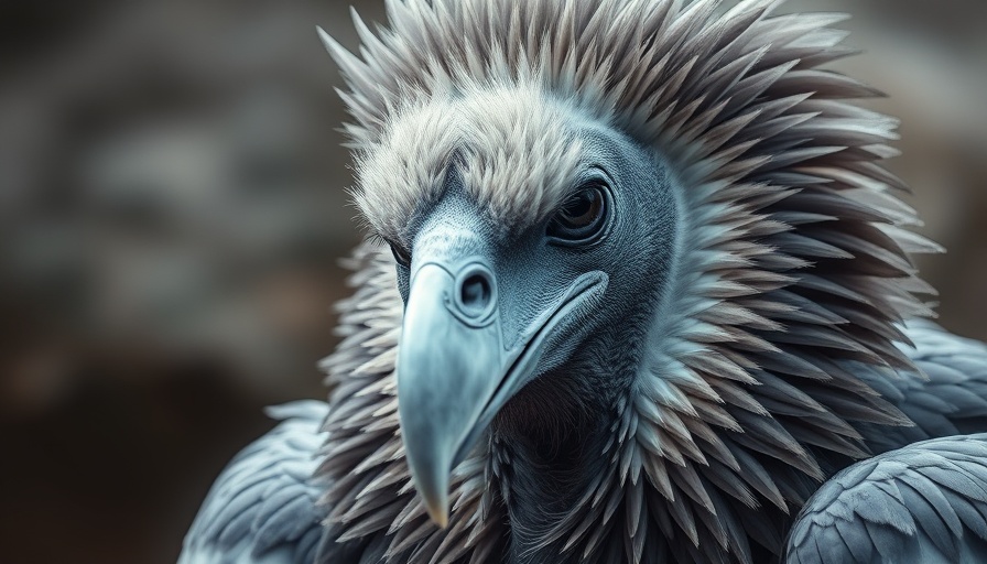 Majestic vulture close-up showing detailed feathers and focused gaze.