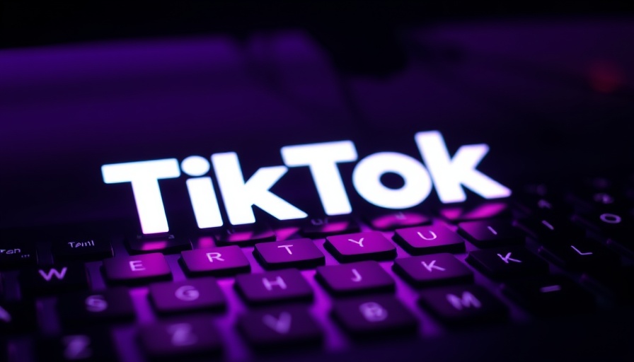TikTok Direct Message Features: Glowing logo on keyboard