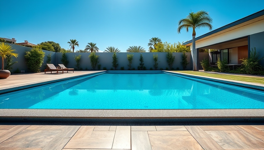 Elegant backyard pool reflecting fall renovations