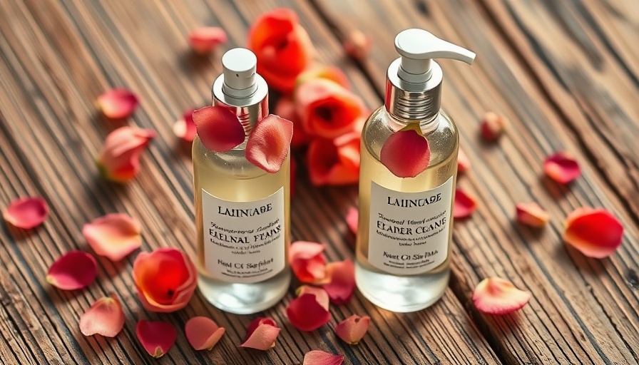 Natural rose skincare recipes with rose petal decor.