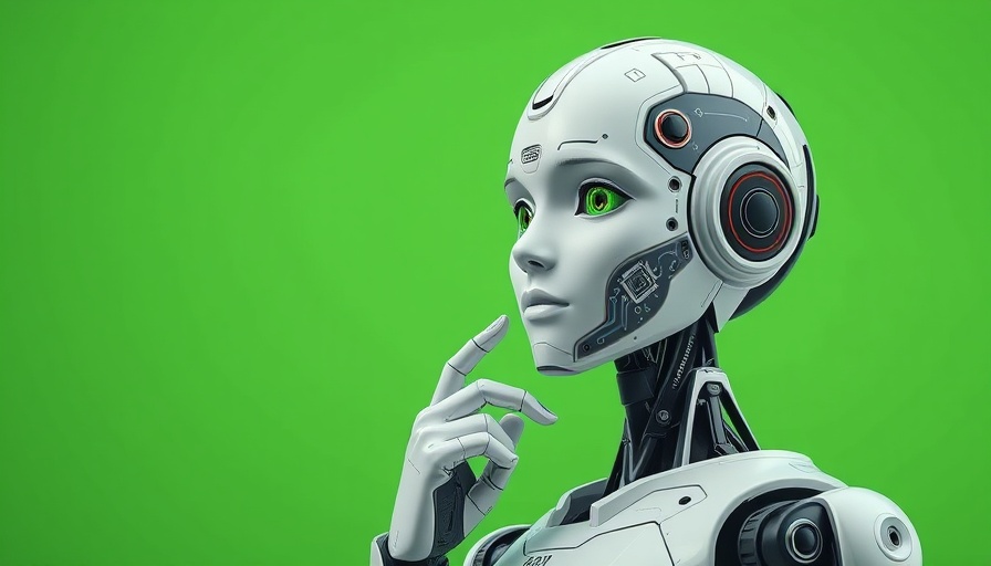 Futuristic humanoid robot in a thoughtful pose, CrowdStrike Managed Detection and Response concept.