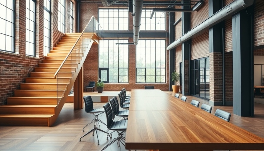 Modern industrial office with wooden staircase, 2025 CE Pro Home of the Year Awards Winners.