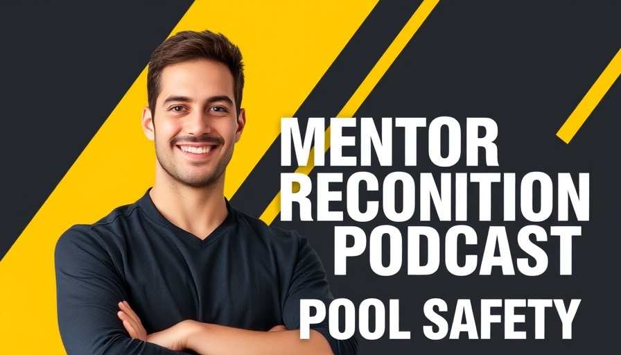 Mentor spotlight poster for a pool safety podcast