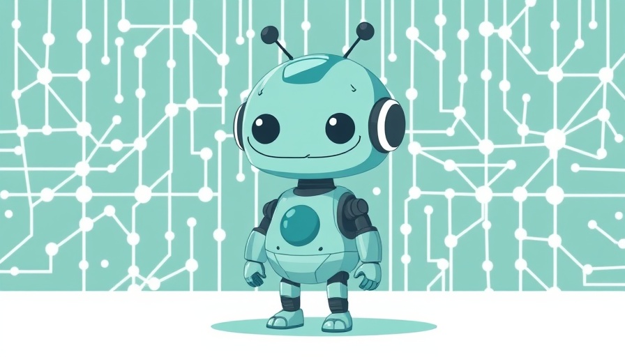 Cartoon teal robot near network, minimal design, recover Wi-Fi password.
