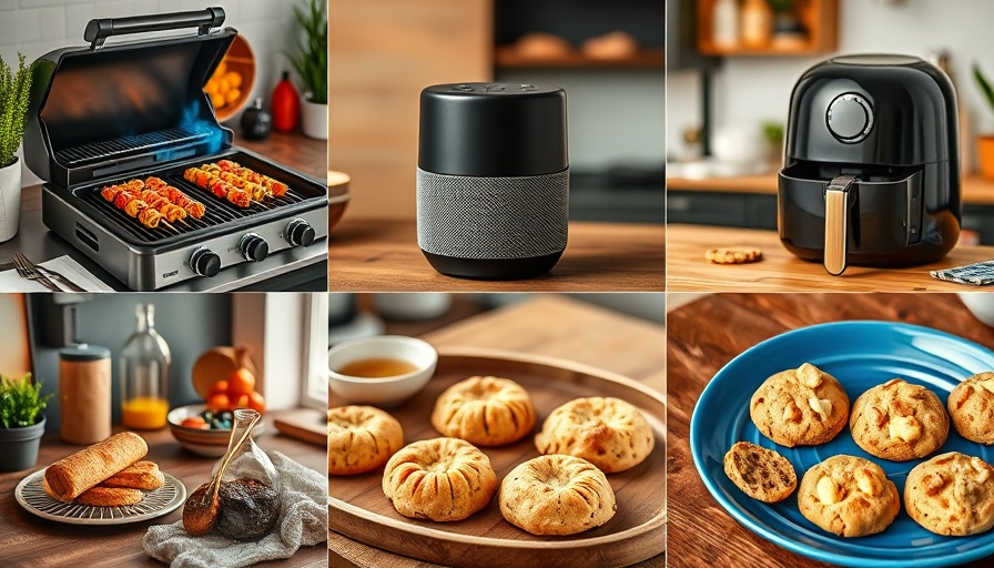 Home appliances and food collage for Amazon Prime Day scams prevention