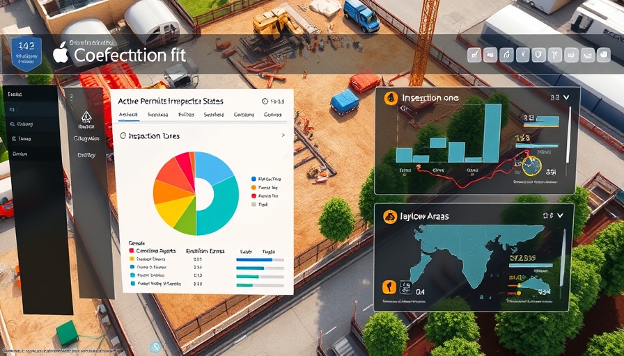 Aerial view of construction logistics dashboard for location intelligence in construction.
