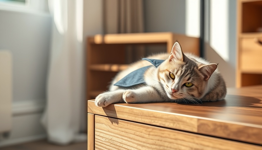 Stylish litter box enclosure with cat resting.