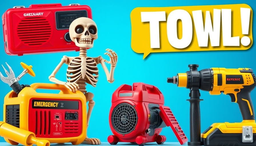 Milwaukee and Ryobi Freebies with tool collage on blue.