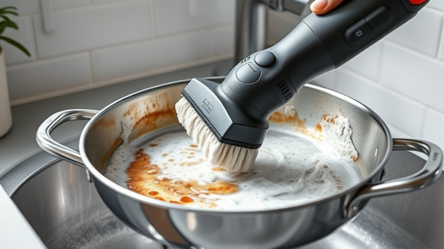 Best Power Scrubbers for Deep-Cleaning a dirty pan in the kitchen.